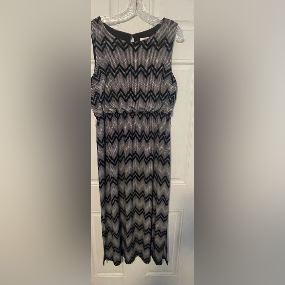 NWT Christopher & Banks Black and White Maxi Dress Size M